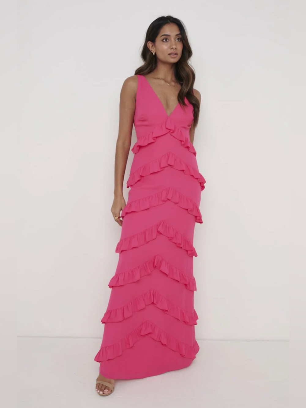Pretty lavish Piper Ruffle Maxi Dress NWT SIZE 8